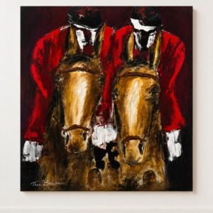 Theo Broeren: twee paarden