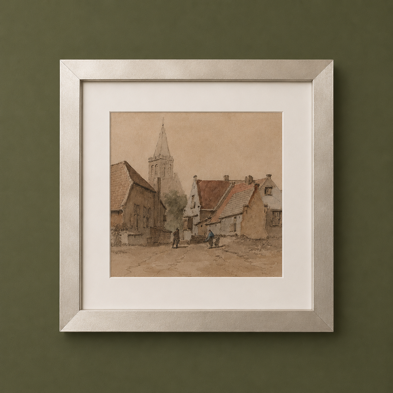 Adrianus Eversen (1818 - 1897); tweeluik - Image 2