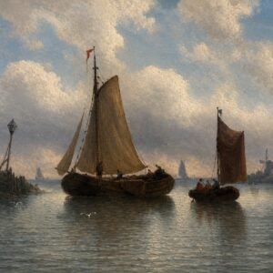 Eduard Alexander Hilverdink (1846-1891); Boten op het water